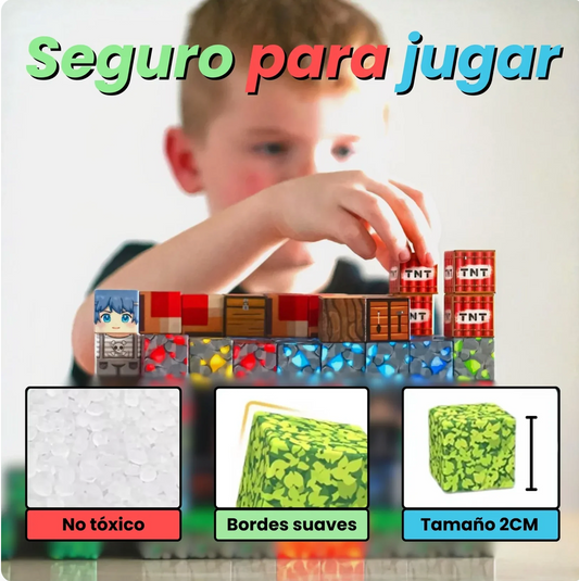 Bloques Magnéticos 3D Minecraft