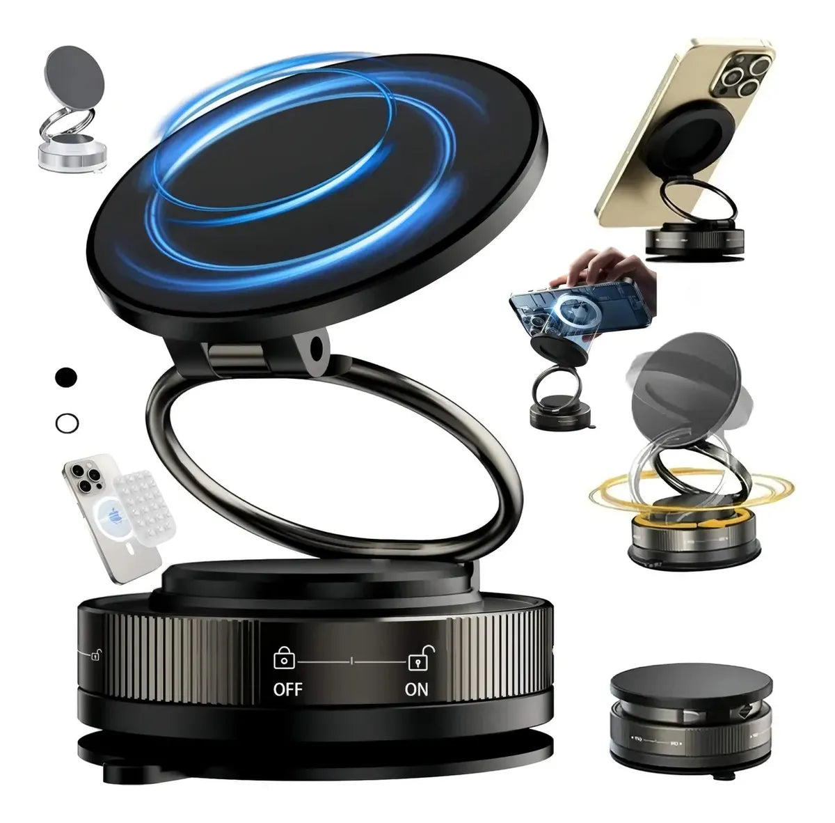 Soporte Magnetico Telefono Porta Celular 360 Brazo Ajustable