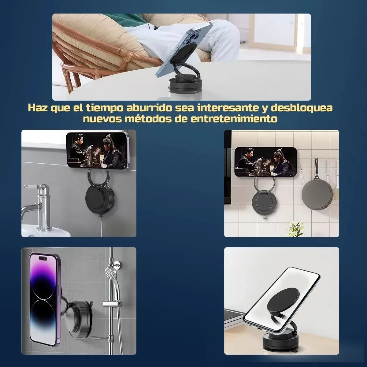 Soporte Magnetico Telefono Porta Celular 360 Brazo Ajustable
